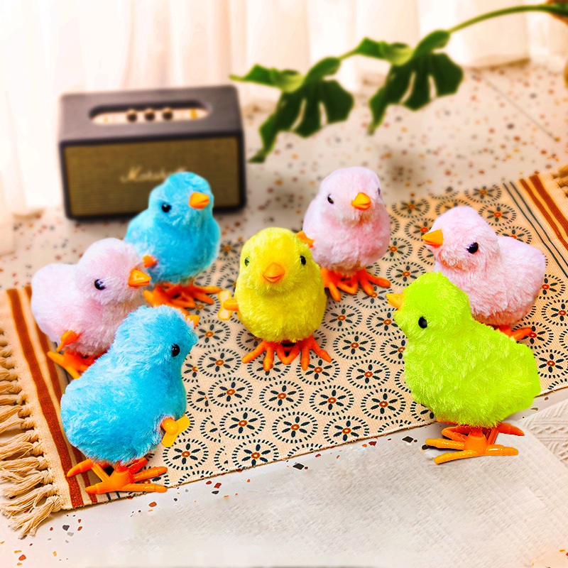 Picture of Wind-Up Chicken That Can Move and Jump to Coax Babies, Simulated Soft Plush Toys for Post-80S Generation, Street Stall Kidsren's Toys