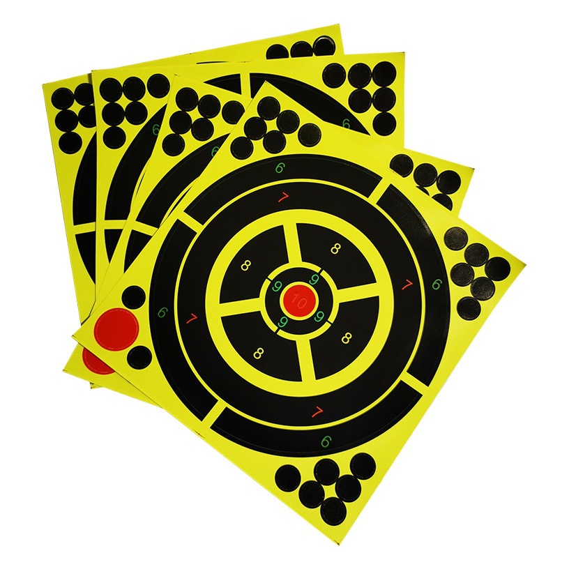8inch Color Splash Multi-Colorful Splash Target Paper Self-Adhesive Shooting Gun Target Paper Practice Target Paper Splash Sticker