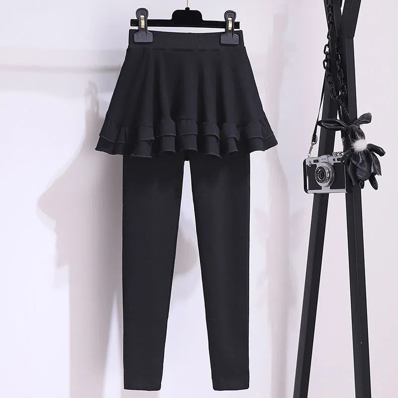 Picture of Girls' Leggings Skirt Trousers Spring and Autumn Outer Wearing Western Style New Style Girls' Korean Style Fake Two-Piece Pants Skirt Children's Pants