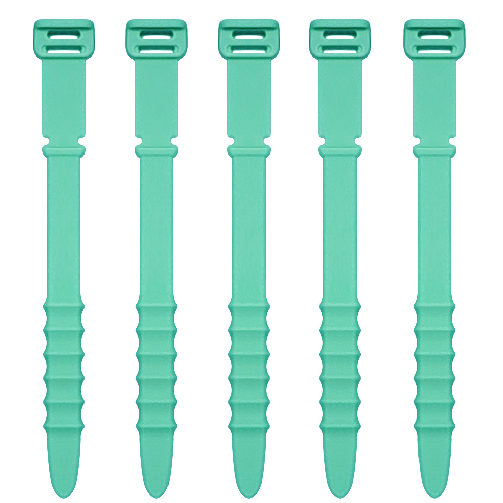 Picture of Fishbone Silicone Cable Organizer Data Cable Storage Tie Headphone Cable Winder Strap Cord Organizer