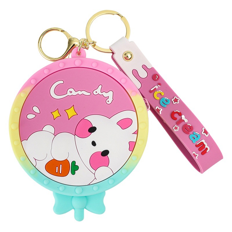 Girls Wallet Silicone Coin Purse Keychain Cute Key Bag Earphone Bag Coin Bag Storage Bag Cartoon Pendant