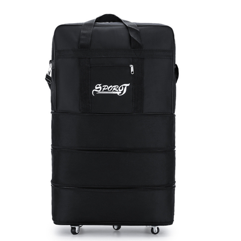 Picture of New Air Checked Bag Oxford Duffle Bag Large Capacity Moving Travel Bag Extended Wheeled Pull Travel Bag