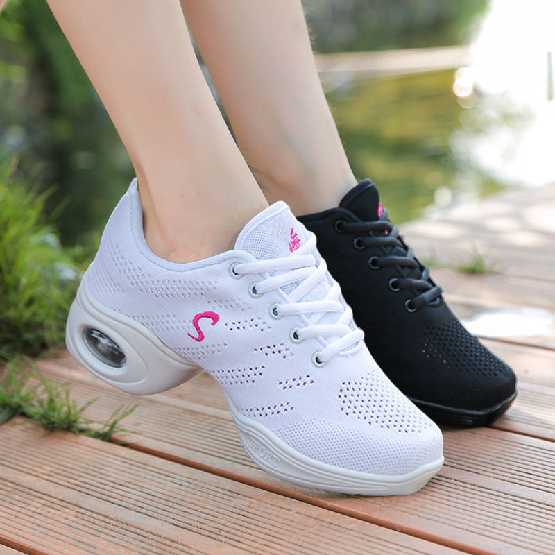 Picture of New Summer Dance Shoes, Breathable Fly-Woven Mesh Modern Dance Shoes, Adult Square Dance Shoes, Soft-Soled Women's Dance Shoes