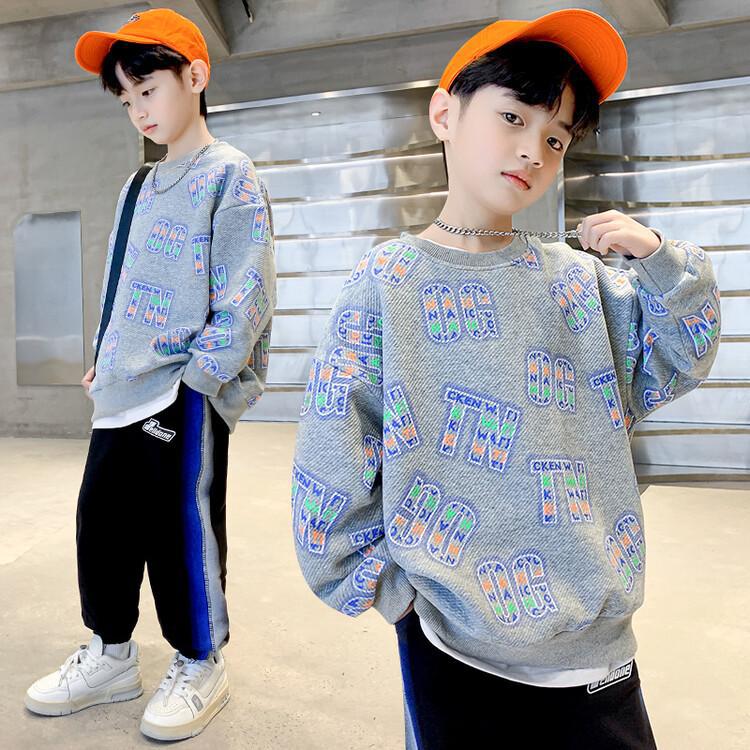 Picture of Children's Wear Boy's Sweatshirt Autumn Wear 2025 New Children's Long Sleeve T-Shirt Big Children's Fashionable Handsome Spring and Autumn Trendy T