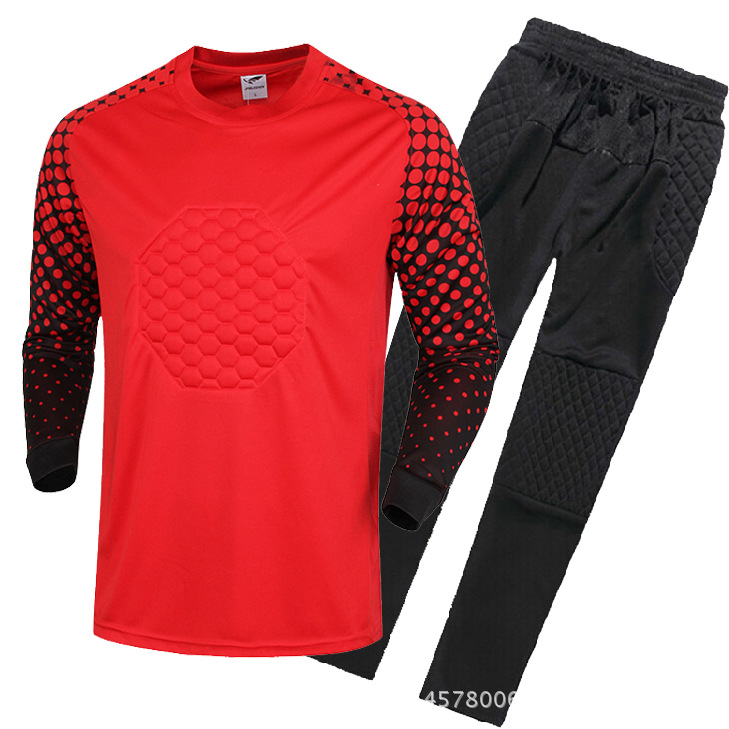 Picture of genuine goods Goalkeeper Clothing suit Adult Children Goalkeeper Clothing Professional Goalkeeper Clothing Thickened Sponge Protection Cushion