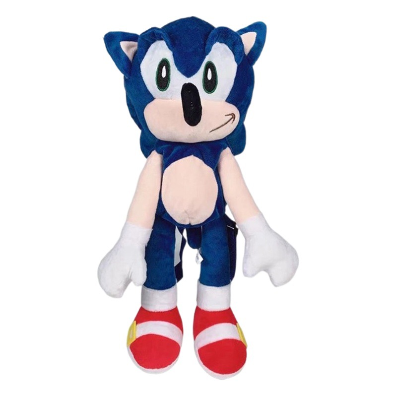 Large sonic Plush Backpack Children School Bag Cartoon Travel Plush Bag Toy Wholesale