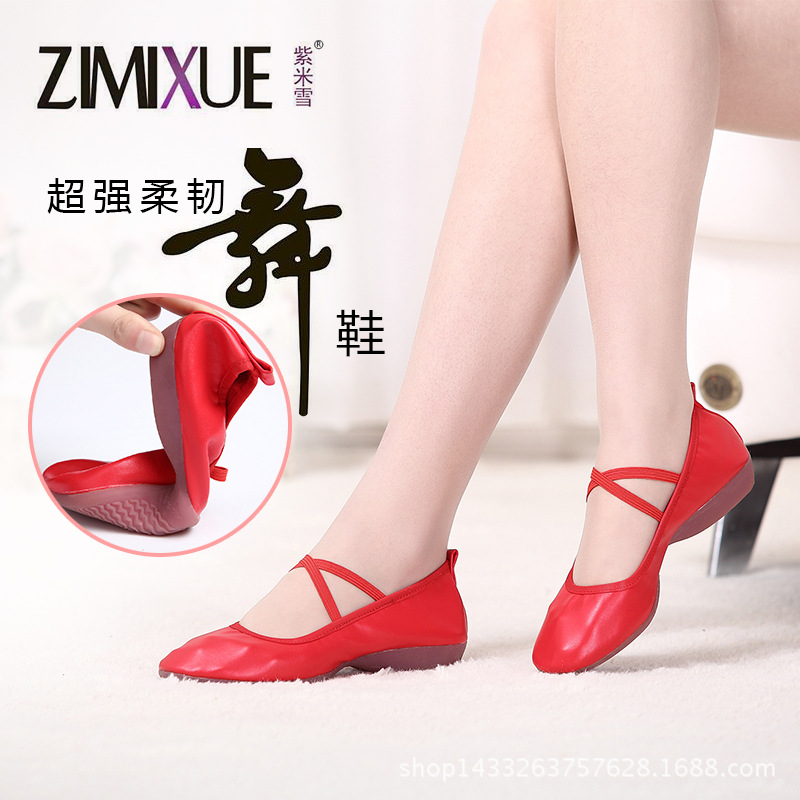 Purple Rice Snow Square Dance Shoes Dance Shoes Beef Tendons Soft Bottom Dance Shoes Women's Casual Shoes Exercise Shoes Taiji Shoes