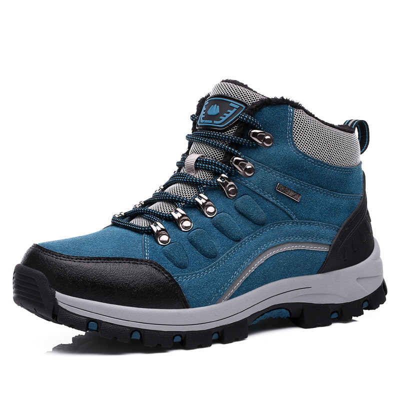 Picture of Cross-border plus size Winter Warm Outdoor Couple Hiking Shoes High-top fleece-lined Cotton Shoes Men's Shoes Sports Hiking Shoes 8011