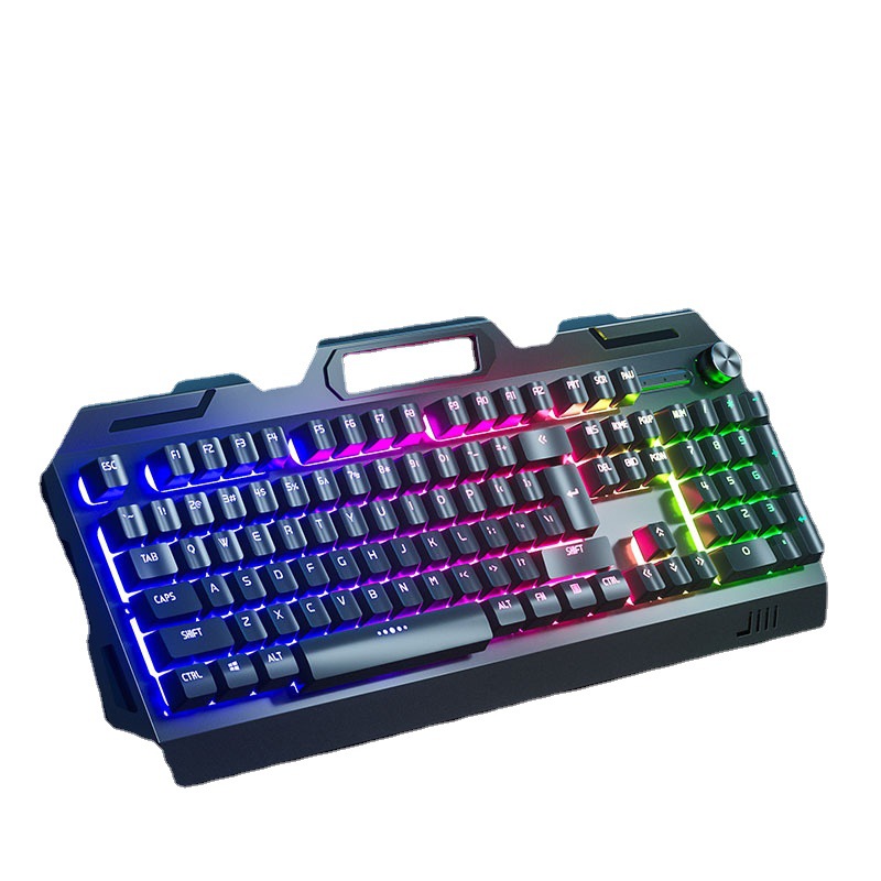 Picture of Wired Luminous Keyboard, Mouse, Headphone Set, Elevated Mechanical Feel, Desktop Computer Notebook Punk Keycaps