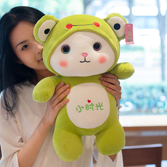 Picture of Cute Standing Transformation Cat Doll Girl Sleeping Pillow Baby Comfort Doll Children Girls Gifts Wholesale