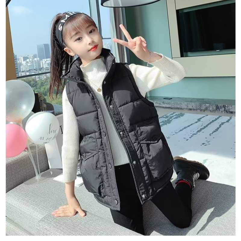 Picture of Girls' down cotton vest girls' outer wear winter 2023 new children girls' autumn and winter vest coat vest