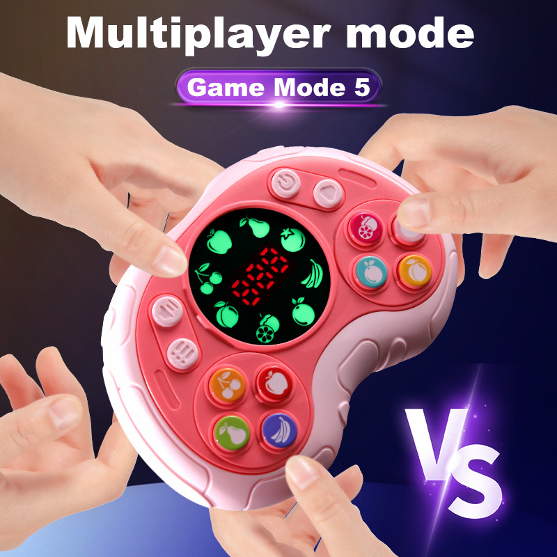 Picture of Cross-border children's educational sound and light music speed push press music fruit finger through competitive game machine decompression toy