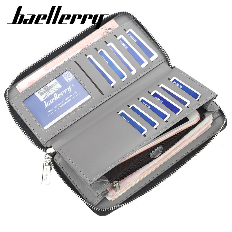 Picture of Baellerry Men's Wallet Long Canvas Zipper Casual Multi-Card Slot Multi-Functional High-End Clutch Bag