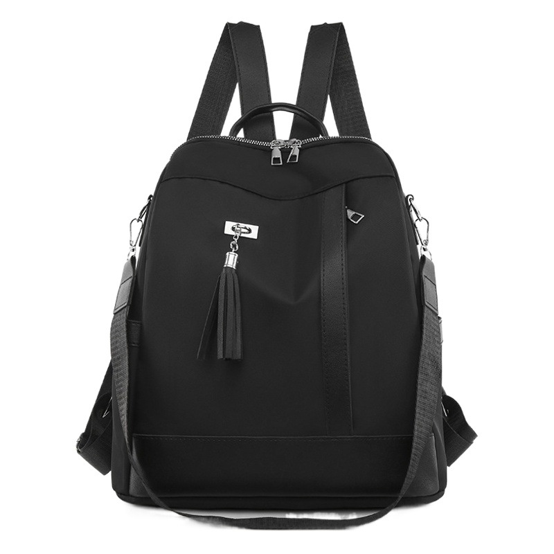 2023 New Oxford Cloth Backpack Women's Lightweight All-match Tassel Backpack Daily Leisure Travel Bag