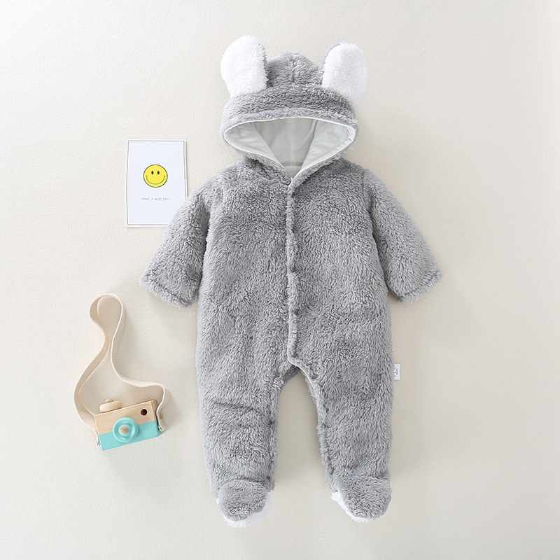 Picture of Factory Direct Supply Newborn Baby Short-sleeved Body Clothes Baby Outfit Winter Thickened Warm Climbing Clothes