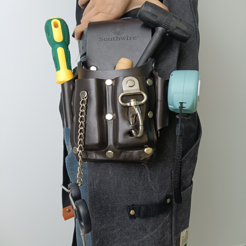 Spot Tool Bag Portable Tool Waist Bag First Layer Hardware Tool Bag Household Electrician Multi-Function Tool Bag
