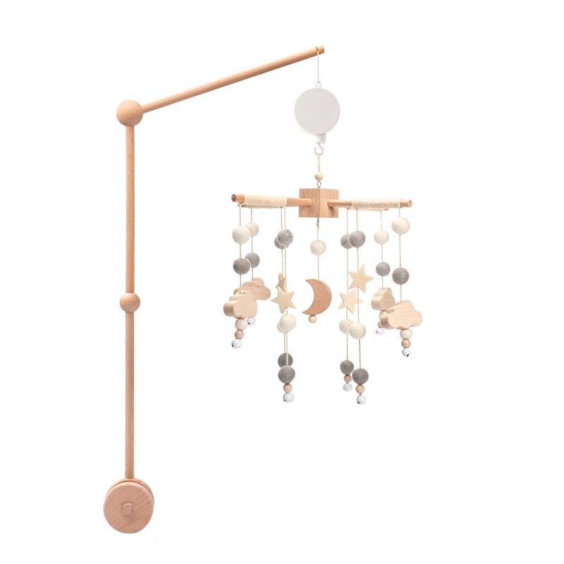 Picture of Nordic style foreign trade baby bed bell accessories bracket infant comfort toy music box bed bell bracket three-piece set