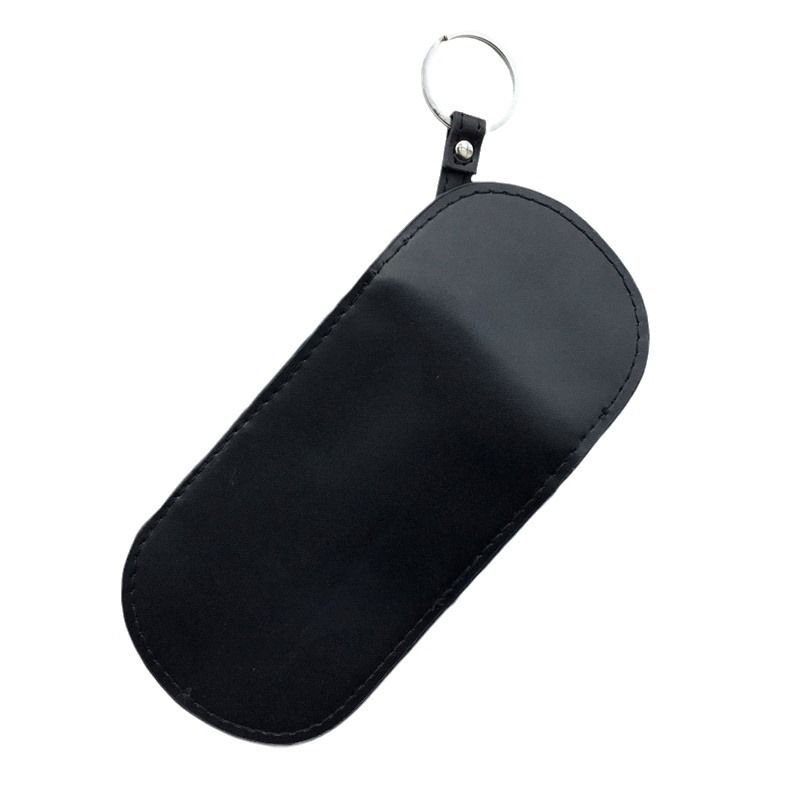 Picture of New genuine leather RFID electromagnetic shielding key bag car key signal shielding bag anti-theft bag anti-magnetic scanning