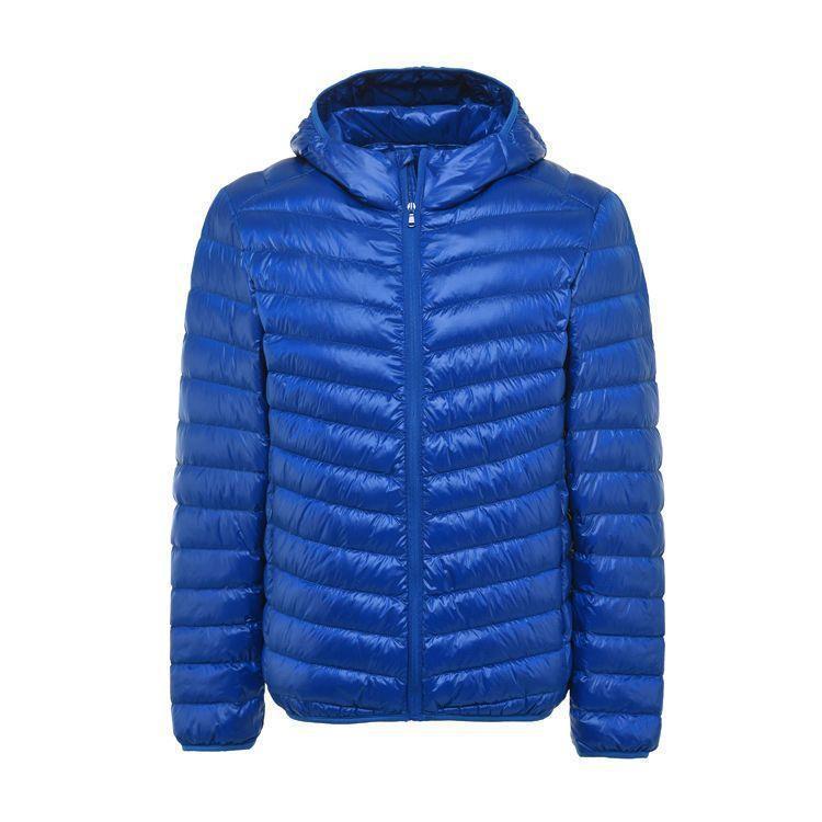 Picture of Lightweight Light Down Cotton-padded Coat Men's Short Hooded Vertical Collar Plus Large Size Middle-aged and Elderly Light Spring Clothes