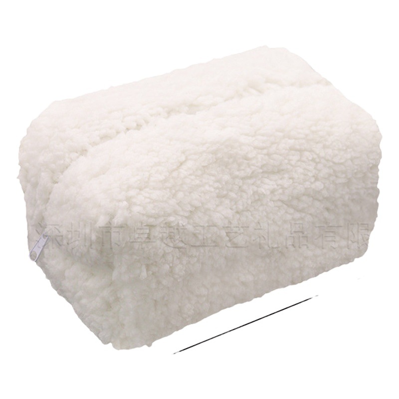 New Teddy Fleece Cosmetic Bag Lamb Fleece Skin Care Storage Bag Hand Square Zipper Cosmetic Bag