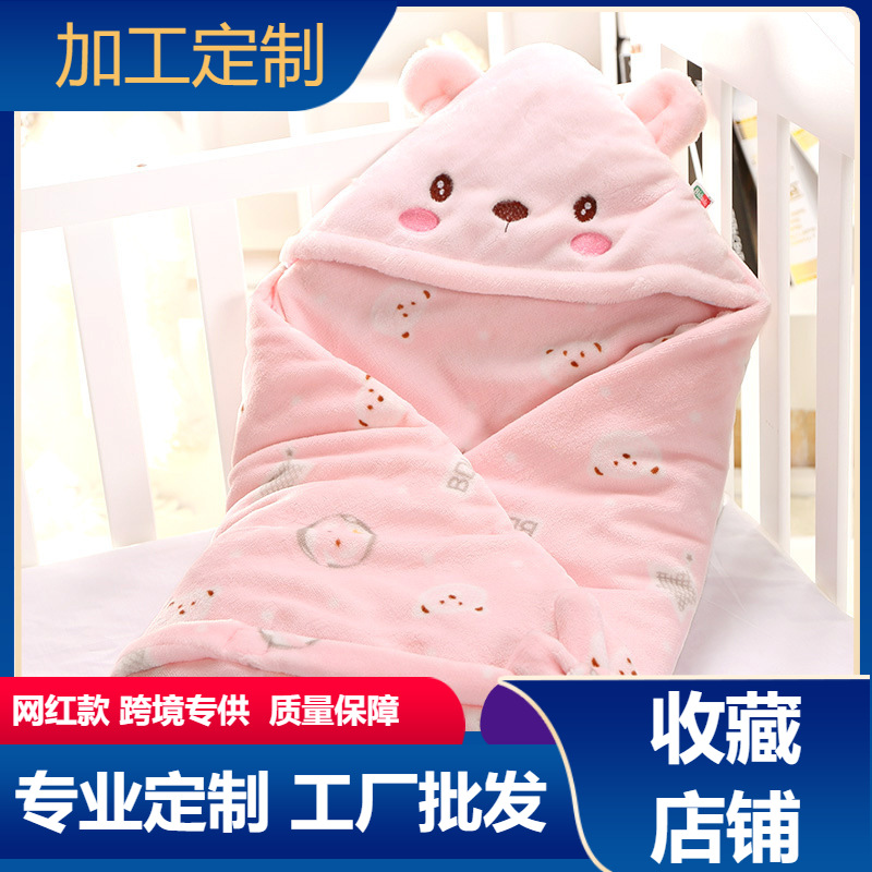 Factory for a generation of hair agent baby hugging newborn wrapped spring and autumn thin cotton swaddling towel