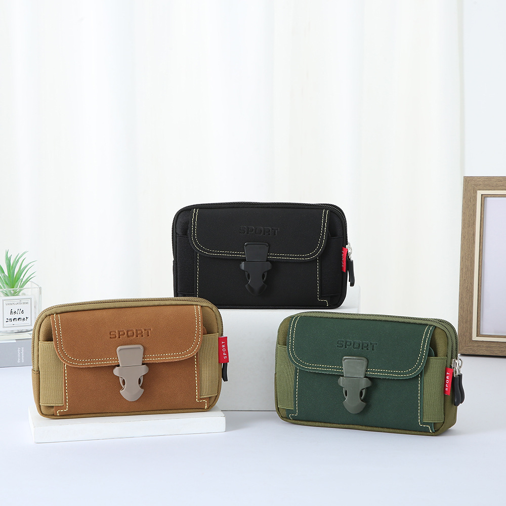 Mobile Phone Card Waist Bag Men's Outdoor Travel Storage Bag Mobile Phone Bag Card Bag Waist Bag Strong and Durable Waist Bag Wholesale