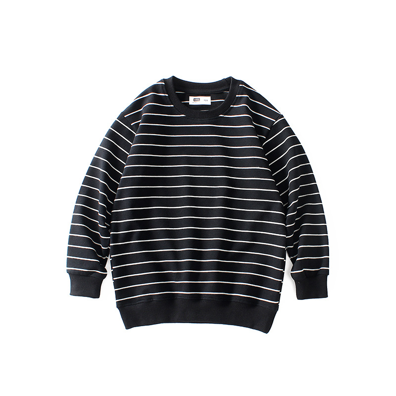 Picture of Autumn 2024 Korean version of children's clothing new boys sweater big children's terry striped bottoming shirt children's sweater wholesale