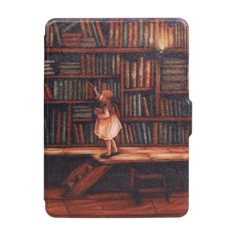 Picture of Spot Suitable for Kindle Protective Case 2016 Entry Version 558 Silk Pattern Painted Protective Case Migu X Leather Case
