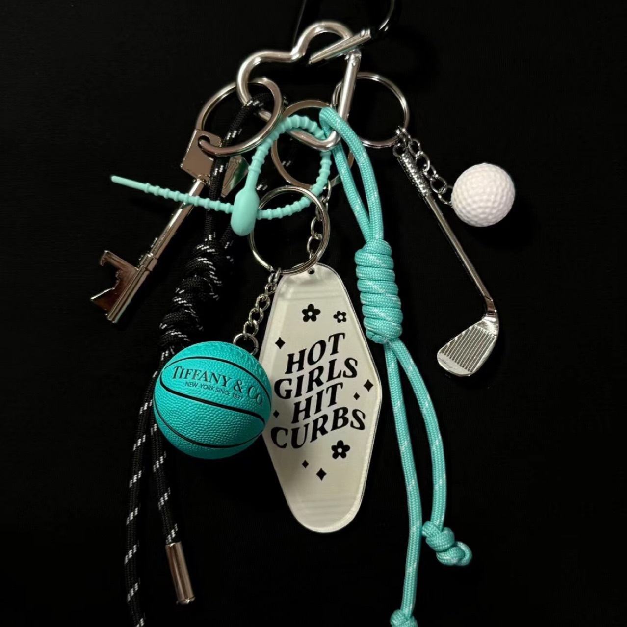 2024 New Bag Pendant Hanging Bag Doll Miu Nylon Rope Hanging Fashionable All-match Decorative Pendant Keychain