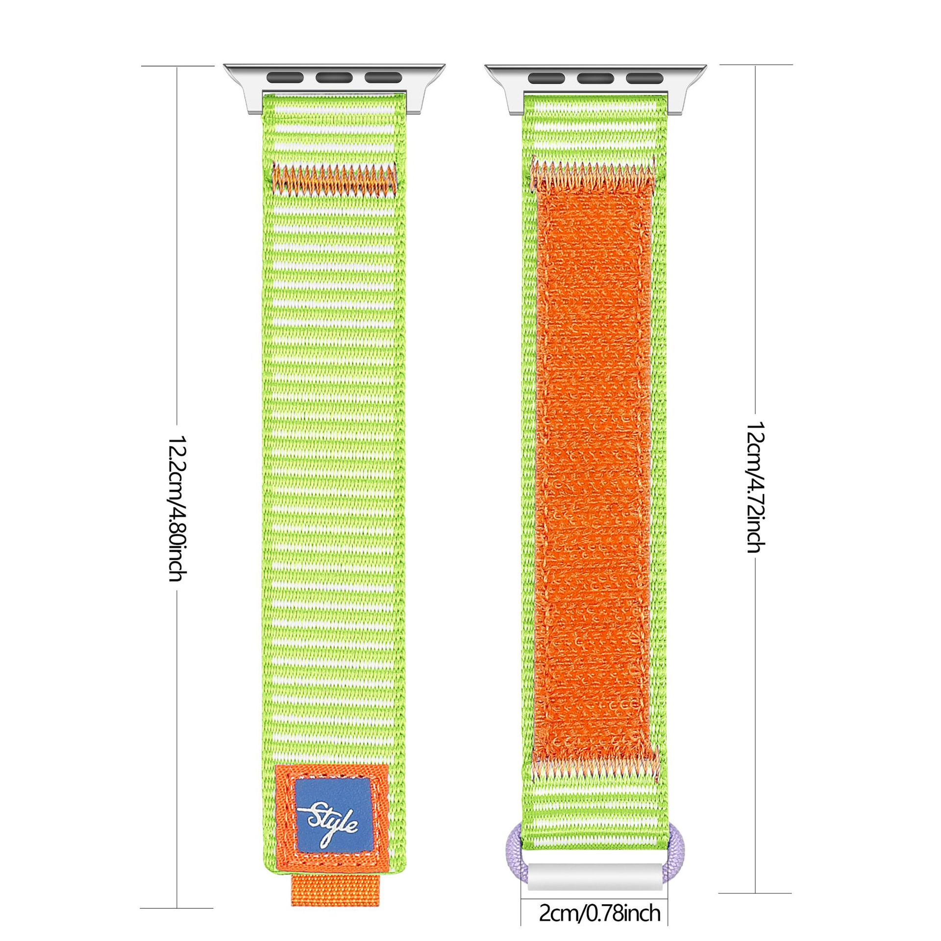 Picture of For Apple Watch Strap Fluorescent Nylon iwatch1-10 Generation S9 Luminous Color Strip Loop Velcro Strap