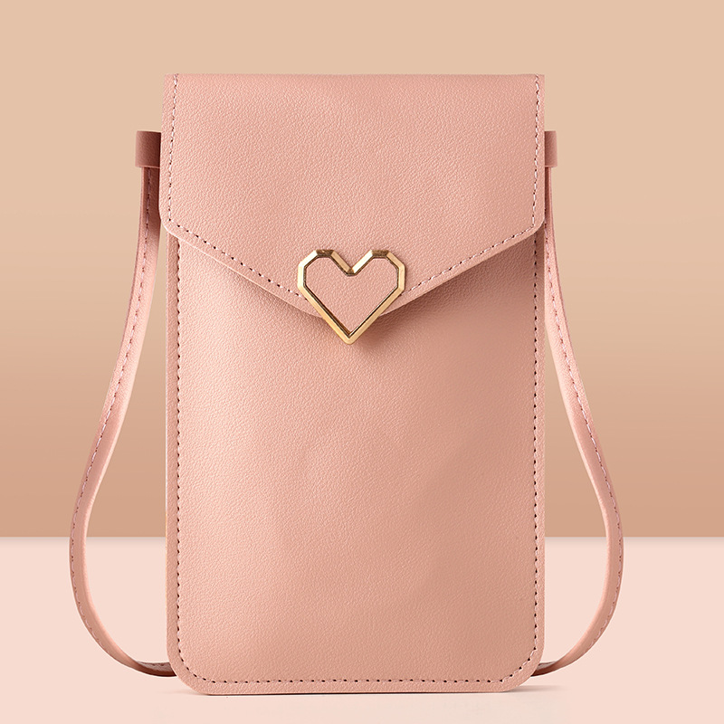 Put mobile phone bag women's slung neck mobile phone bag 2024 new summer vertical light walking touch screen small bag