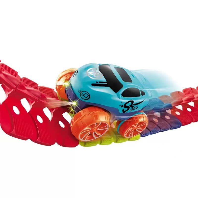 Picture of Cross-border flexible rail car diy assembled electric light anti-gravity small train children's toy car puzzle
