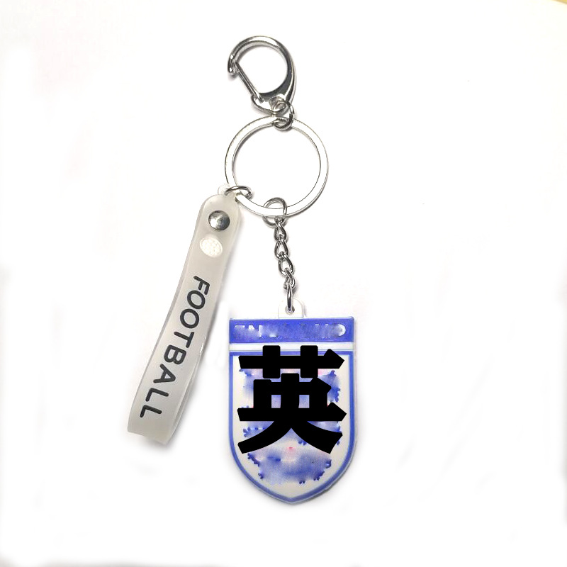 Picture of Real Madrid Atletico Paris Juventus AC inter Roman double-sided ball mark PVC Keychain D-shaped pendant fan gift supplies