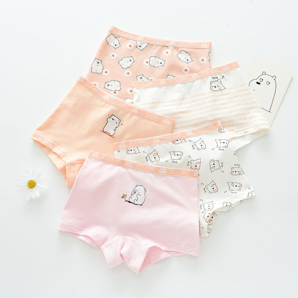 Picture of ETX women's children's underwear girls cotton underwear children's baby boxer shorts baby toddler boxer shorts 5 pieces