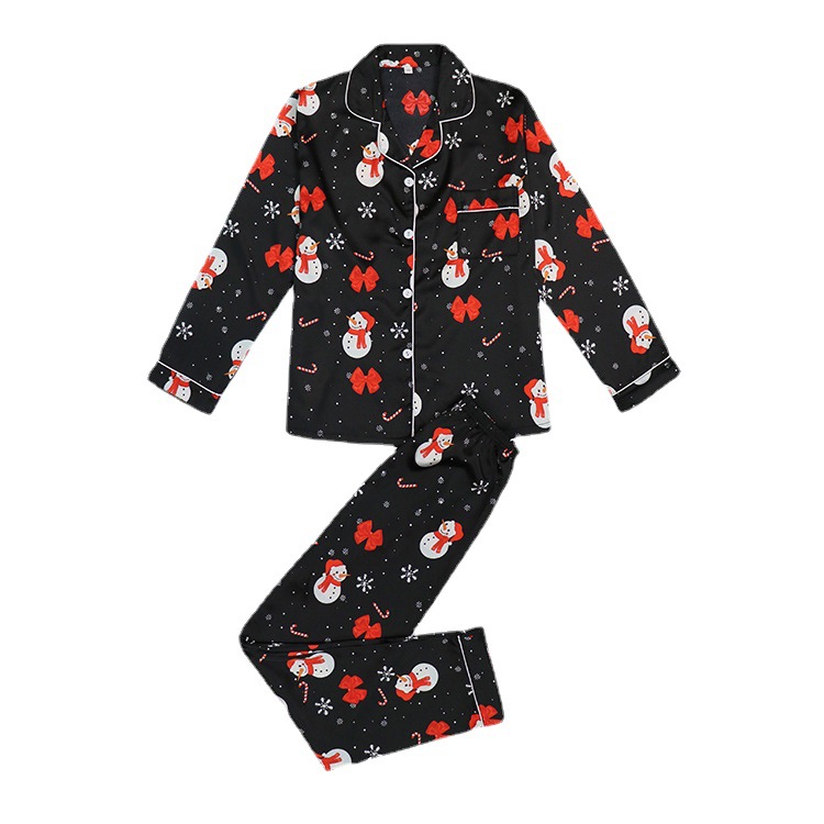 Picture of European and American Christmas Parent Suit Autumn and Winter New Long-sleeved Home Suit Cartoon Cross-border Foreign Trade Big Children's Pajamas
