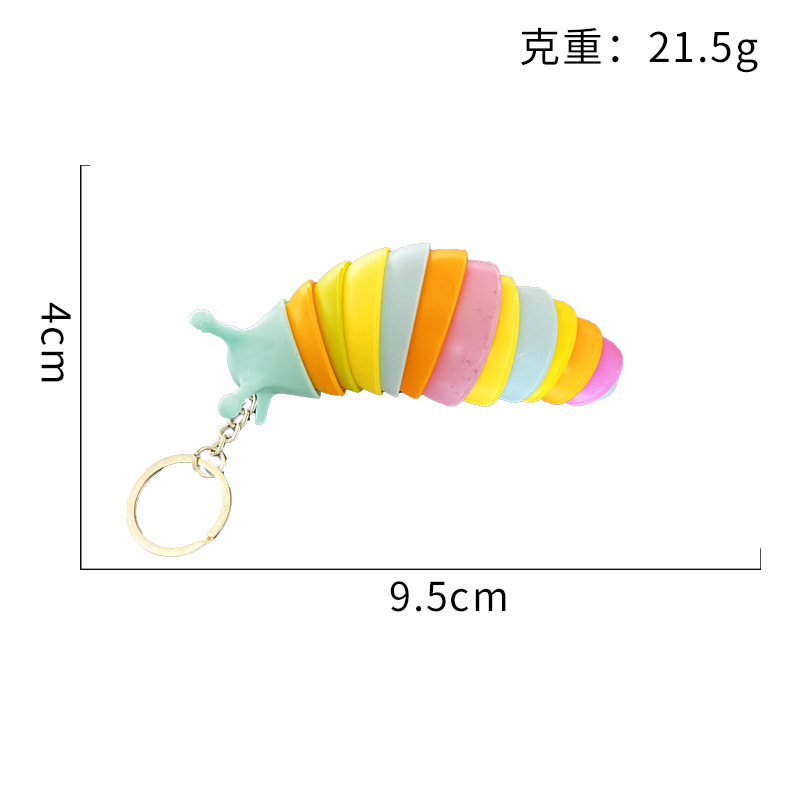 Picture of Cross-Border New Small Decompression Caterpillar Keychain Snot Bug Puzzle Vent Snail Kidsren's Toy