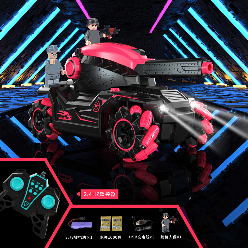 Picture of Cross-border hot children's figure remote control tank water bomb car boy gesture induction drift stunt armored car gift
