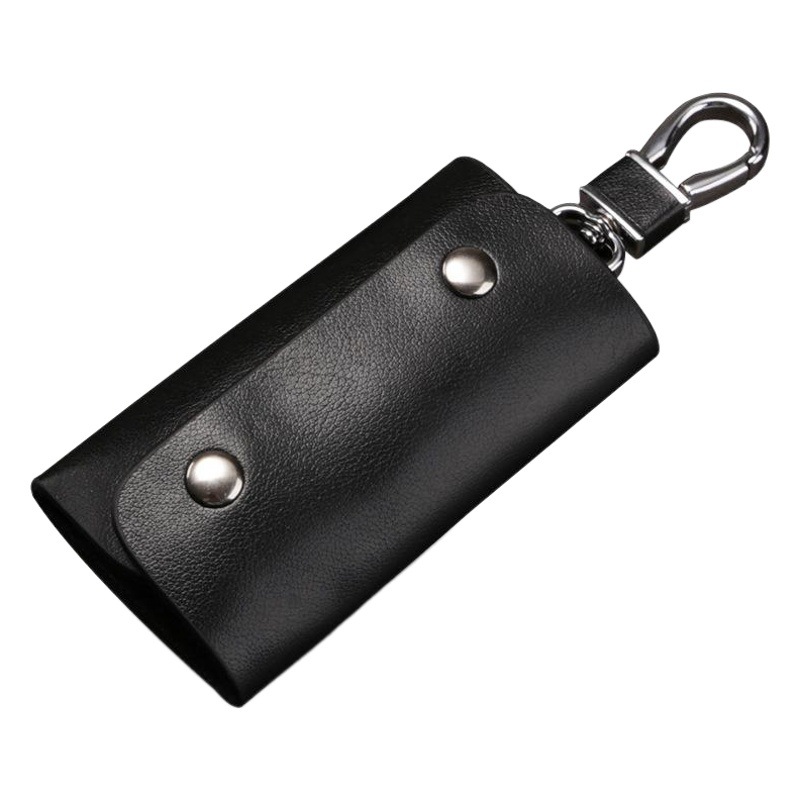 New Genuine Leather Cowhide Men's Key Bag Men's Leather Waist Hanging Car Key Bag Women's Fashionable Large Capacity Key Bag