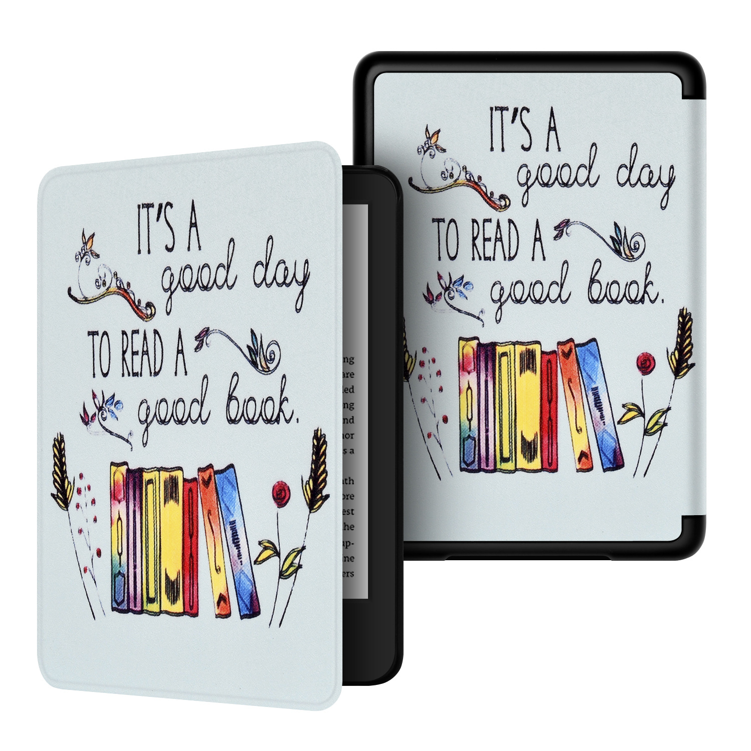 Picture of Spot Suitable for Kindle Protective Case 2016 Entry Version 558 Silk Pattern Painted Protective Case Migu X Leather Case