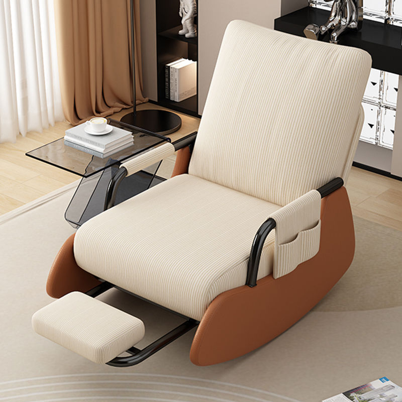 Leisure Chair Nordic-style Rocking Chair Recliner Balcony Comfortable Lazy Sofa Chair Single Courtyard Living Room Bedroom Napping Chair