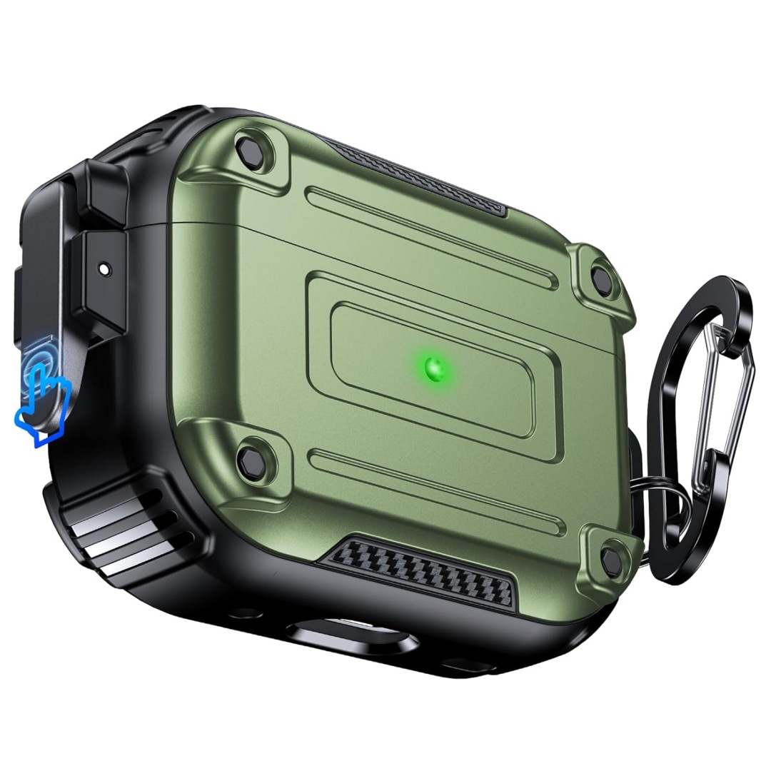Picture of Cross-Border New Airpodspro2 Second Generation Headphone Case Suitable for Apple Airpods4 Buckle Bluetooth Protective Case