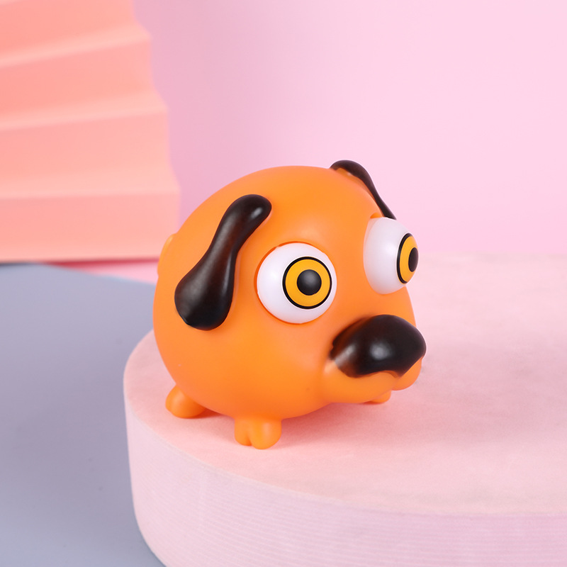 Picture of Cross-border cartoon factory direct decompression animal squeeze doll decompression pinch music stare eye vent toy