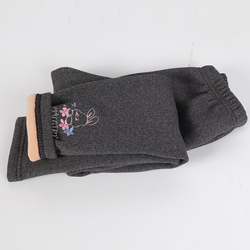 Picture of Girls' leggings spring and autumn outdoor wear 2023 New 2-year-old 3 autumn clothes 4 Western style 5 fleece-lined baby Winter Children's pants