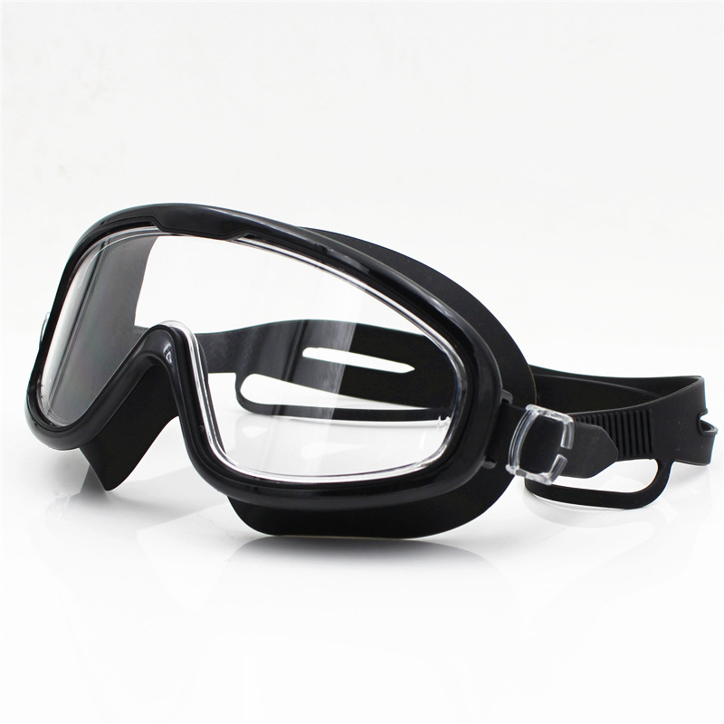 Picture of Four Seasons Silicone Goggles Large Frame HD Waterproof Anti-fog Swimming Glasses Men and Women Adult Children's Diving Goggles Equipment