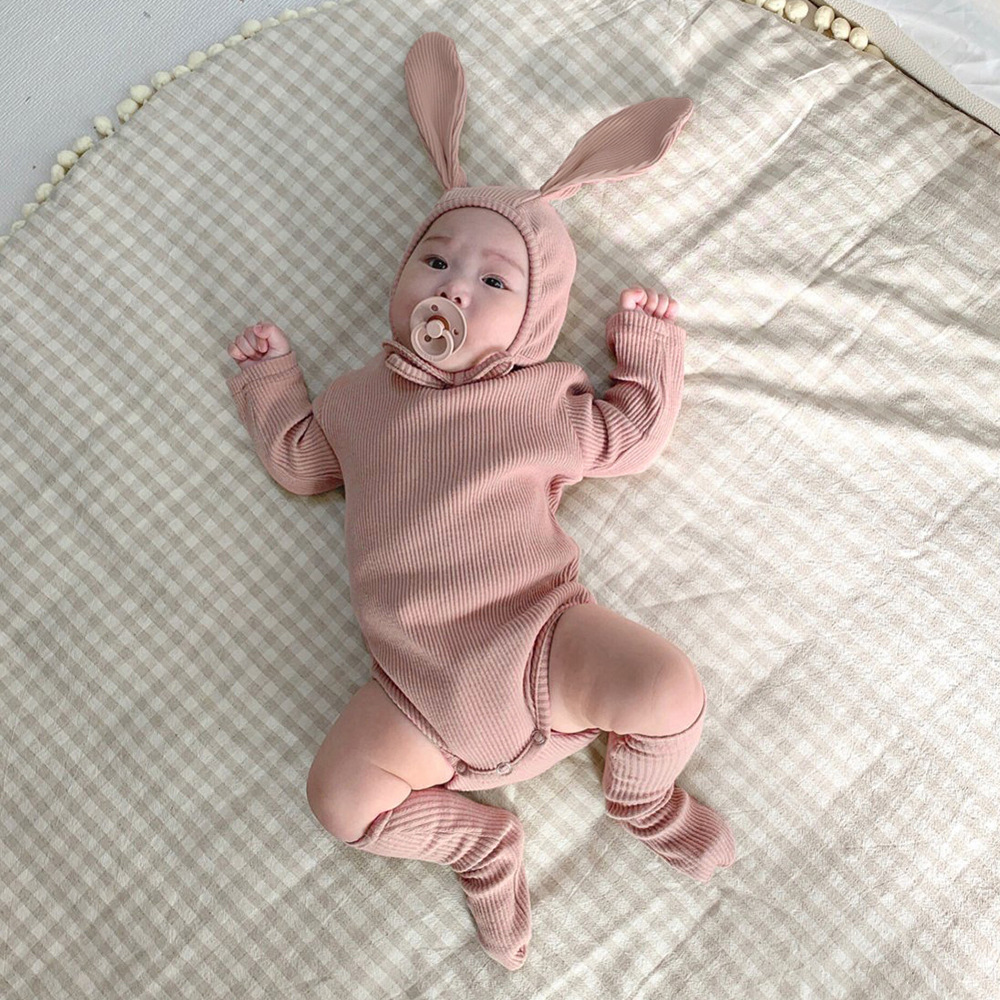 Picture of 2024 Autumn Korean Style Children's Clothing Baby Jumpsuit Cotton Long Sleeve Triangular Romper Suit Infant and Child Harness Bag Fart Suit