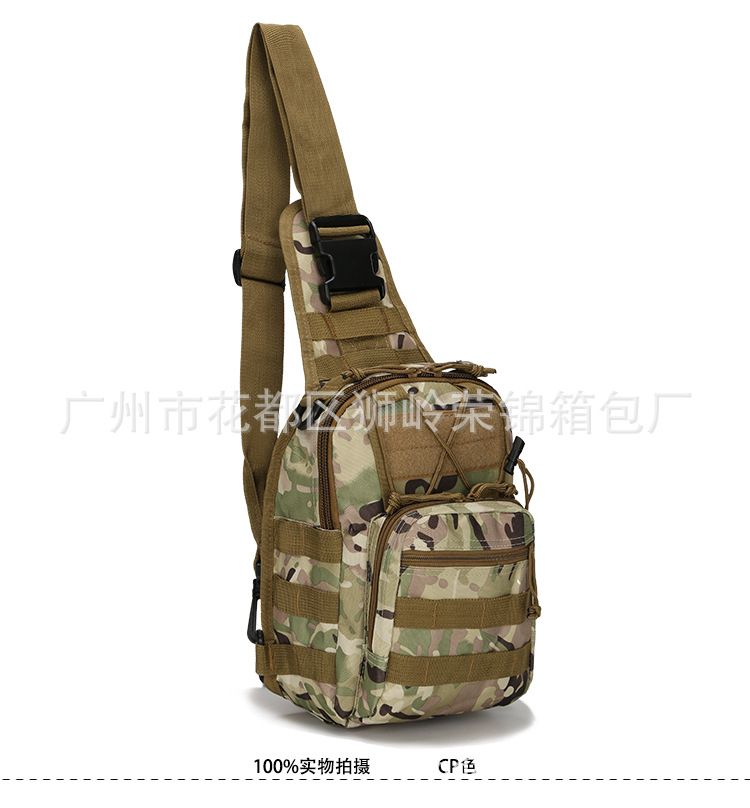 Picture of Factory Spot Canvas Riding Bag Camouflage Outdoor Sports Small Chest Hanging Bag Single Shoulder Crossbody Outdoor Tactical Chest Bag
