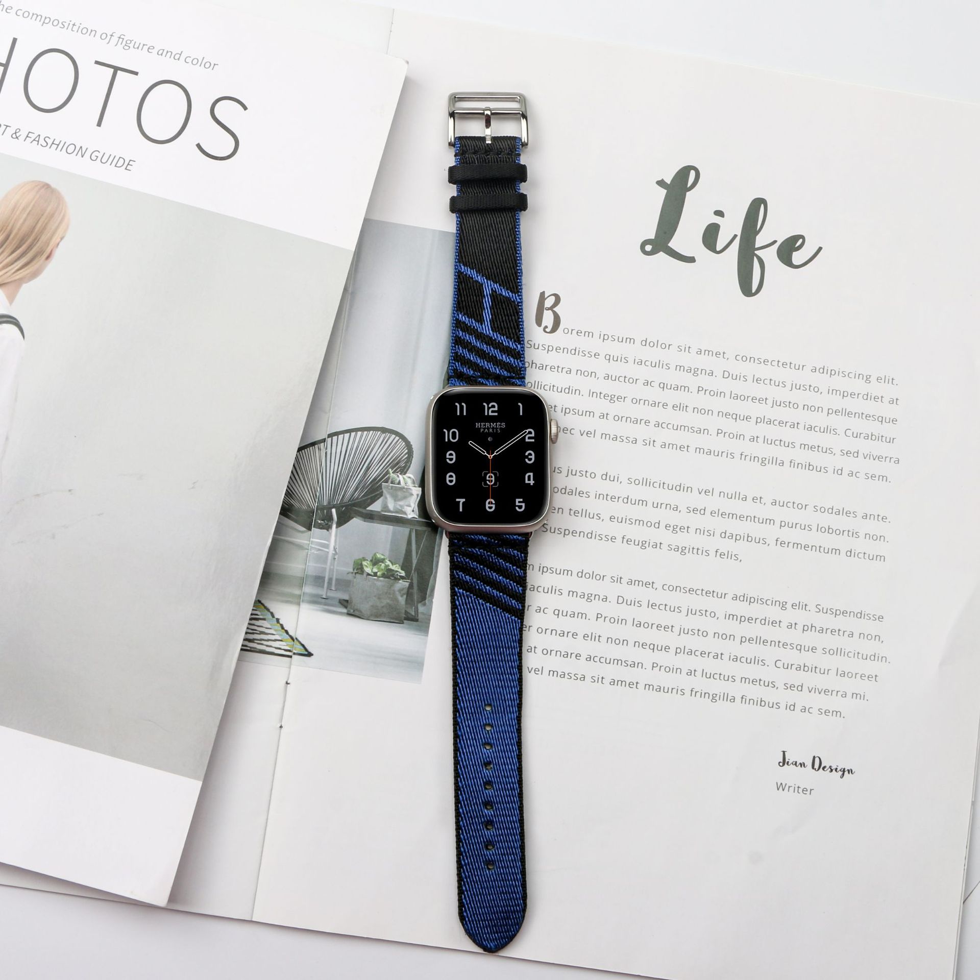 Picture of For Apple Watch Strap iwatch10 Nylon Woven Strap Breathable Sports applewatch987654