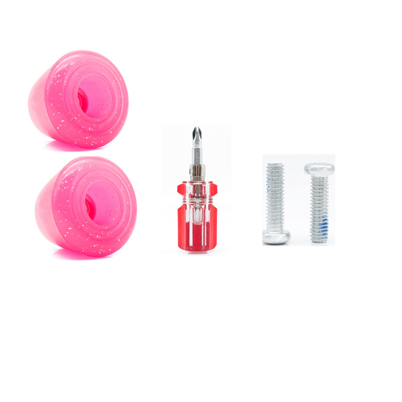 Picture of Double Row Roller Skates Brake Glue Four-Wheel Roller Skates Pu Wear-Resistant Jelly Green Brake Head Skates Brake