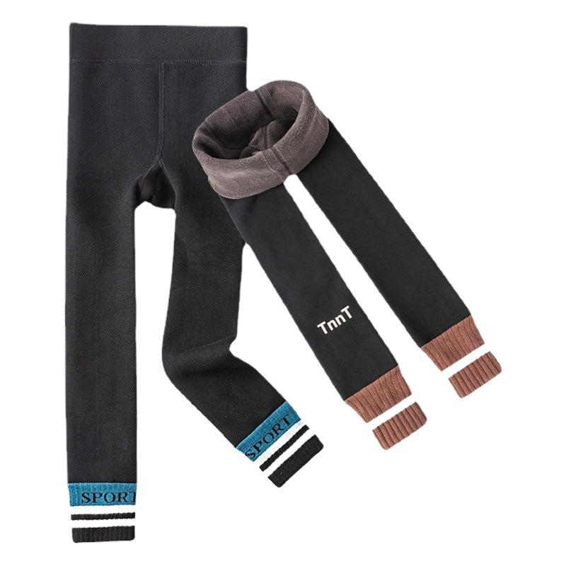 Children's Cashmere Thickened Foot Foot Pantyhose Autumn and Winter Girls' One-piece Cashmere Pantyhose Dance Warm Pantyhose