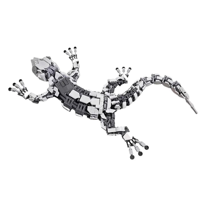 Domestic MOC compatible with Lego creative assembling series Mecha small gecko toy pet small particle building block model